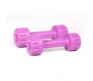 Body Maxx 1 Kg Pvc Colored Dumbells x 1 Pair. Total 2 kg pvc dumbells sets